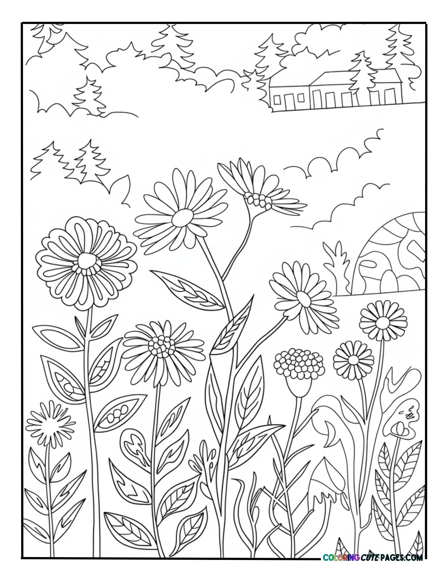 Wildflowers Coloring Pages