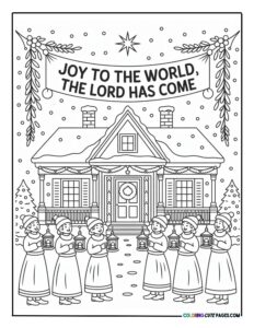 Joyful Nativity Religious Christmas Coloring Pages