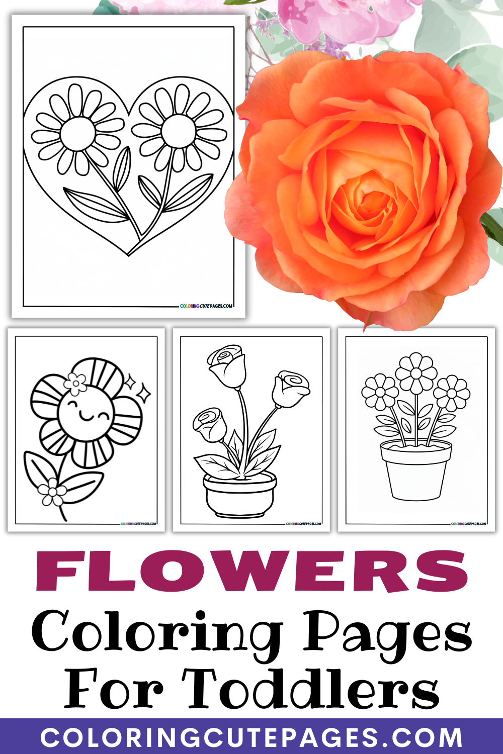 Toddler Flowers Coloring Pages