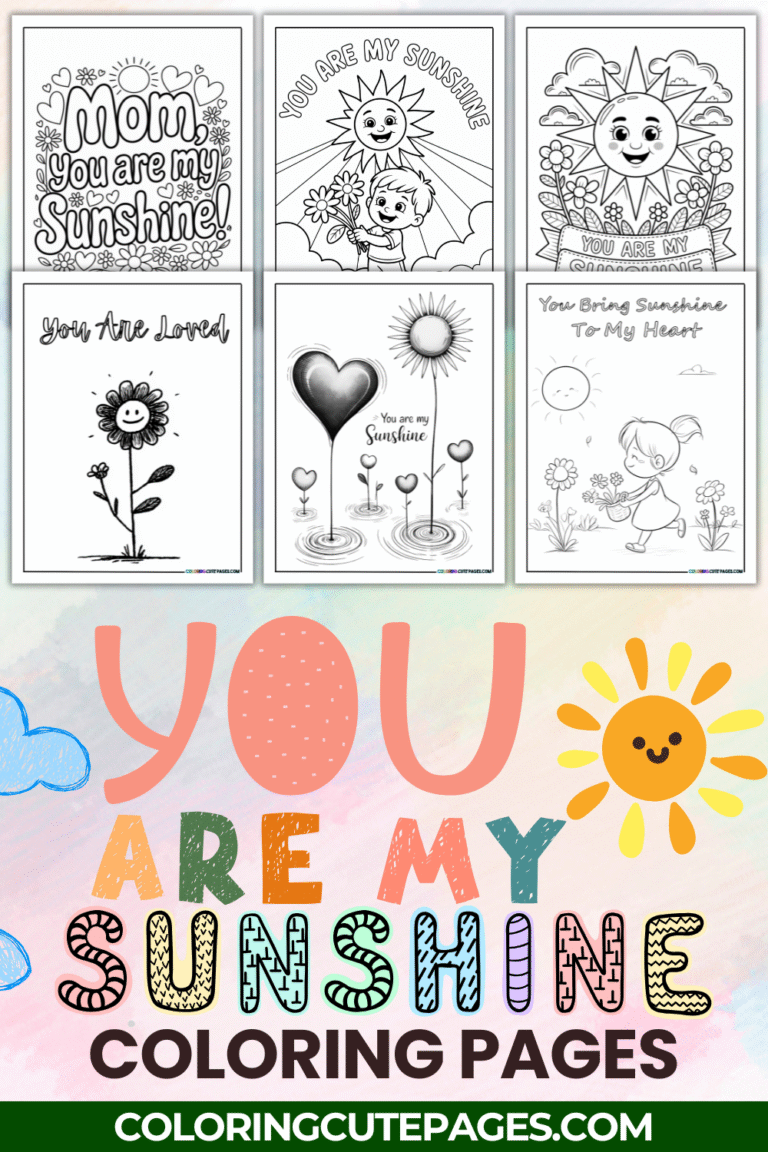 You are My Sunshine Coloring Pages