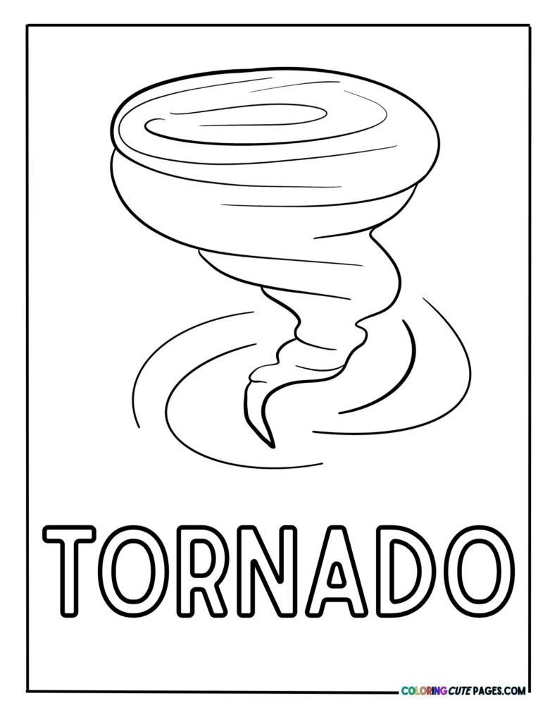 Large tornado spinning in the air