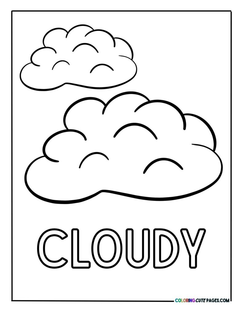 Two fluffy clouds in the sky