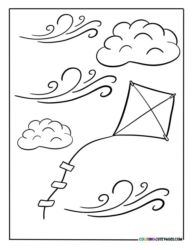 Kite flying in windy weather