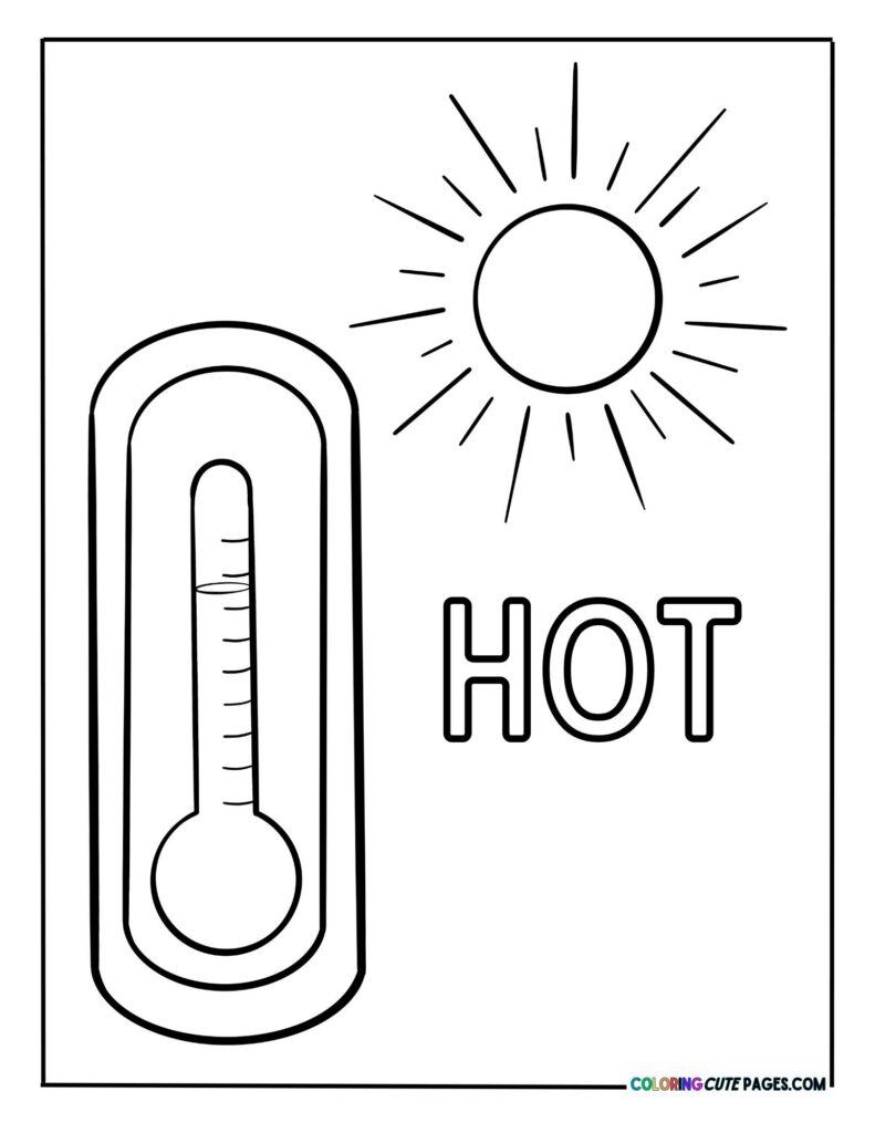Thermometer beside a bright sun