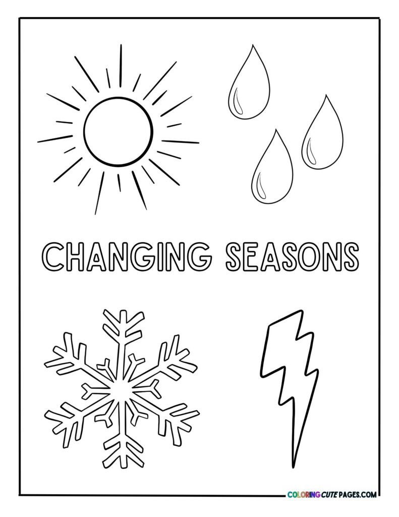 Weather icons for changing seasons