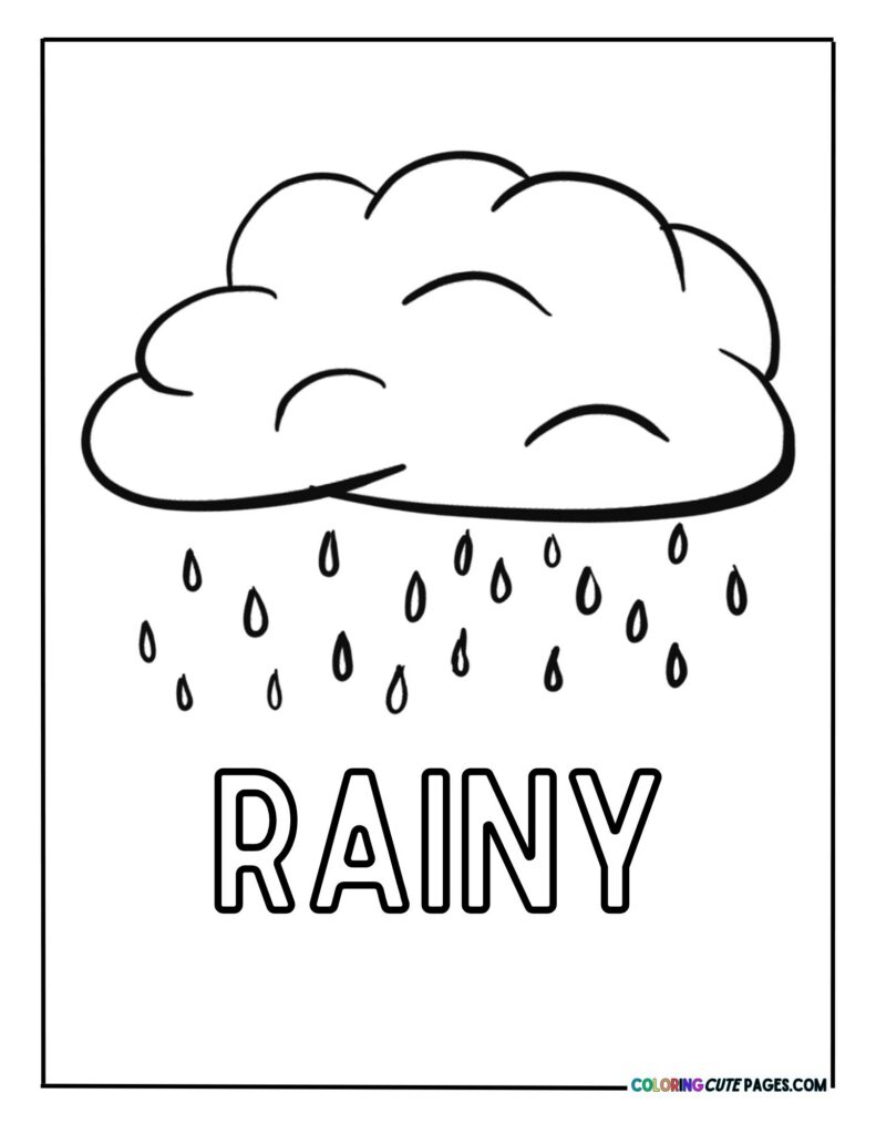 Rain falling from a cloud