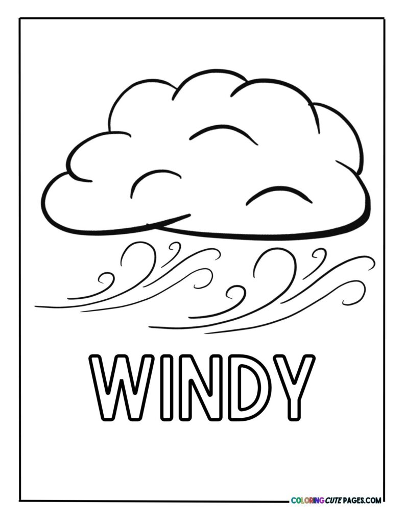 Wind blowing under a cloud