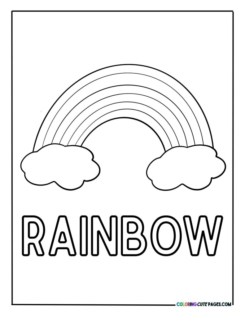 Rainbow with clouds on both sides