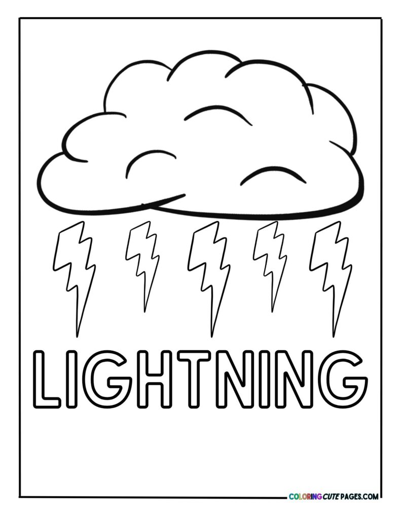 Lightning bolts under a cloud