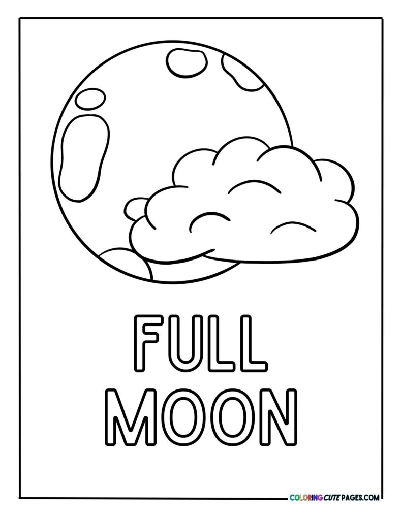 Full moon behind a cloud