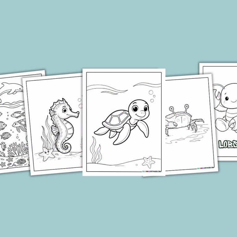 ocean animals coloring pages for kids