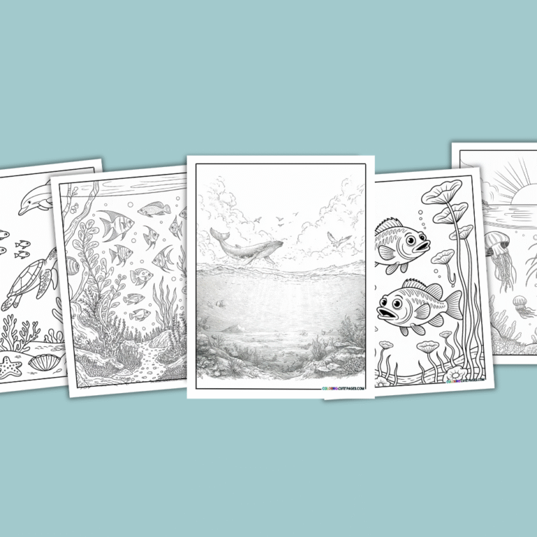 ocean scenes coloring pages